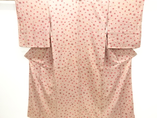 JAPANESE KIMONO / ANTIQUE KIMONO / SILK / KINSHA / MAPLE LEAVES